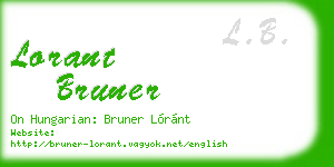 lorant bruner business card